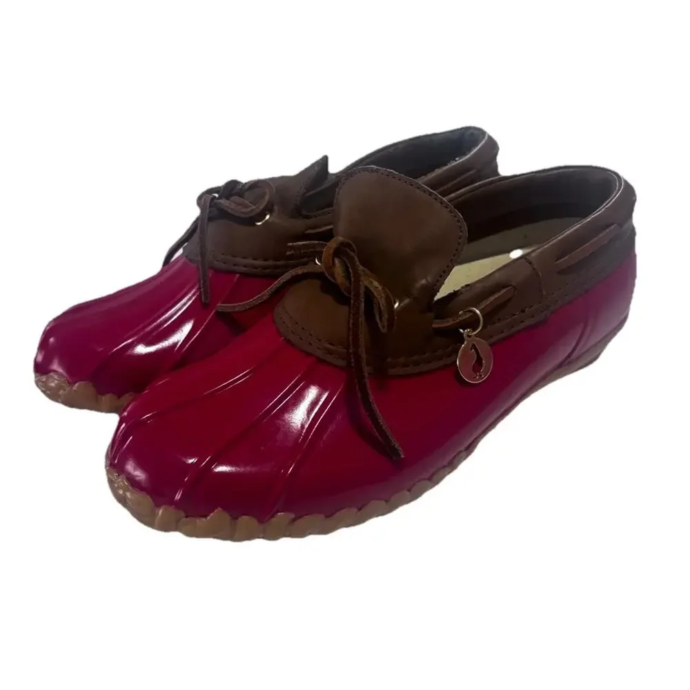 Vtg Sporto Originals Duck Shoes Women's Sz 7 Red Low-Top Boat Shoes Aroostic
